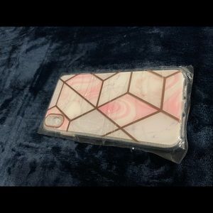 iPhone XS Max Pink and gold marble phone case